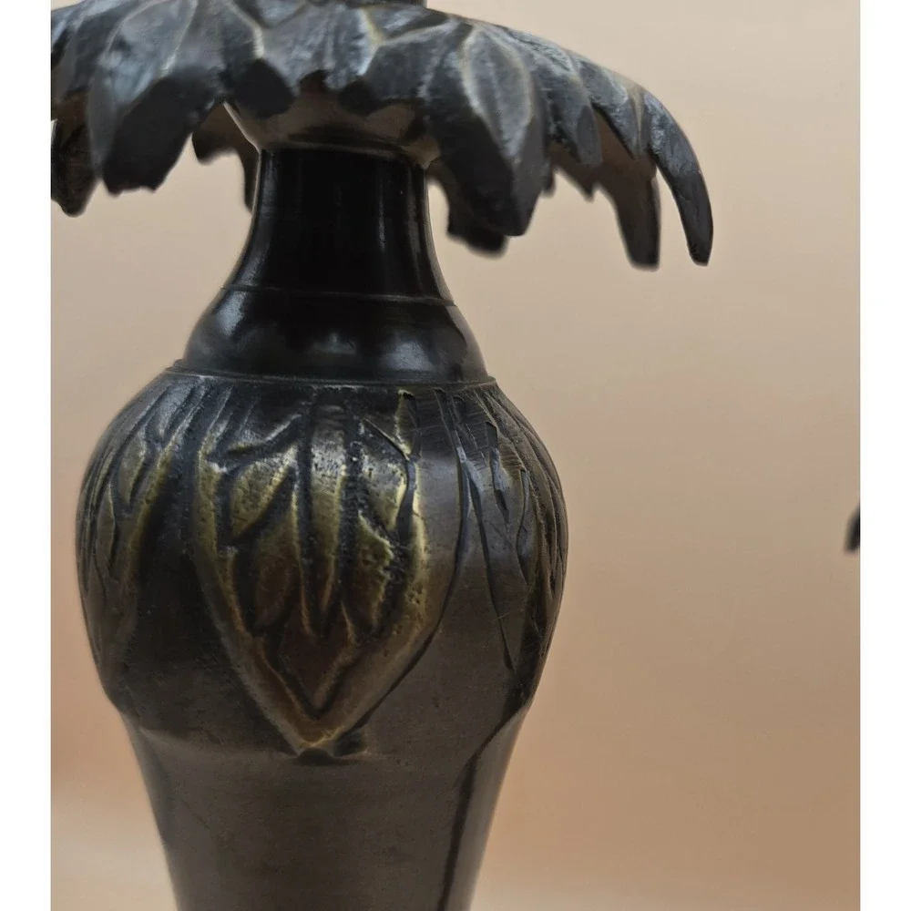 Brass Palm Candel Holders Two Sizes‎